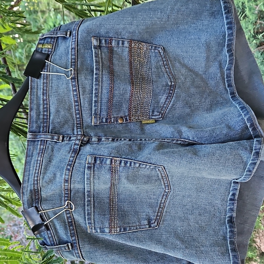 Vintage  Zana Di  Plus SIZE 18  DENIM Blue Jean Shorts Distressed Cuffed Hem